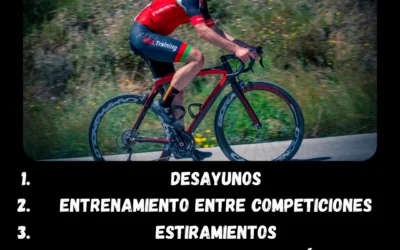 Desayunos, estiramientos y entrenamiento entre competiciones.